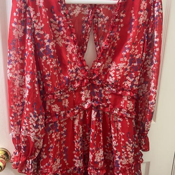 Red Floral SHEIN Dress - Picture 3 of 3